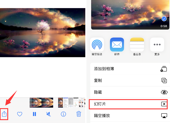 龙湾苹果14维修店分享iPhone14相册视频如何循环播放 