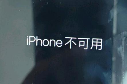 龙湾苹果服务网点分享锁屏界面显示“iPhone 不可用”如何解决 